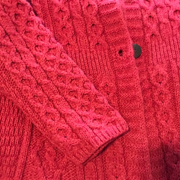 Aran Sweater Market 100% merino wool long length cardigan - Picture 4 of 7